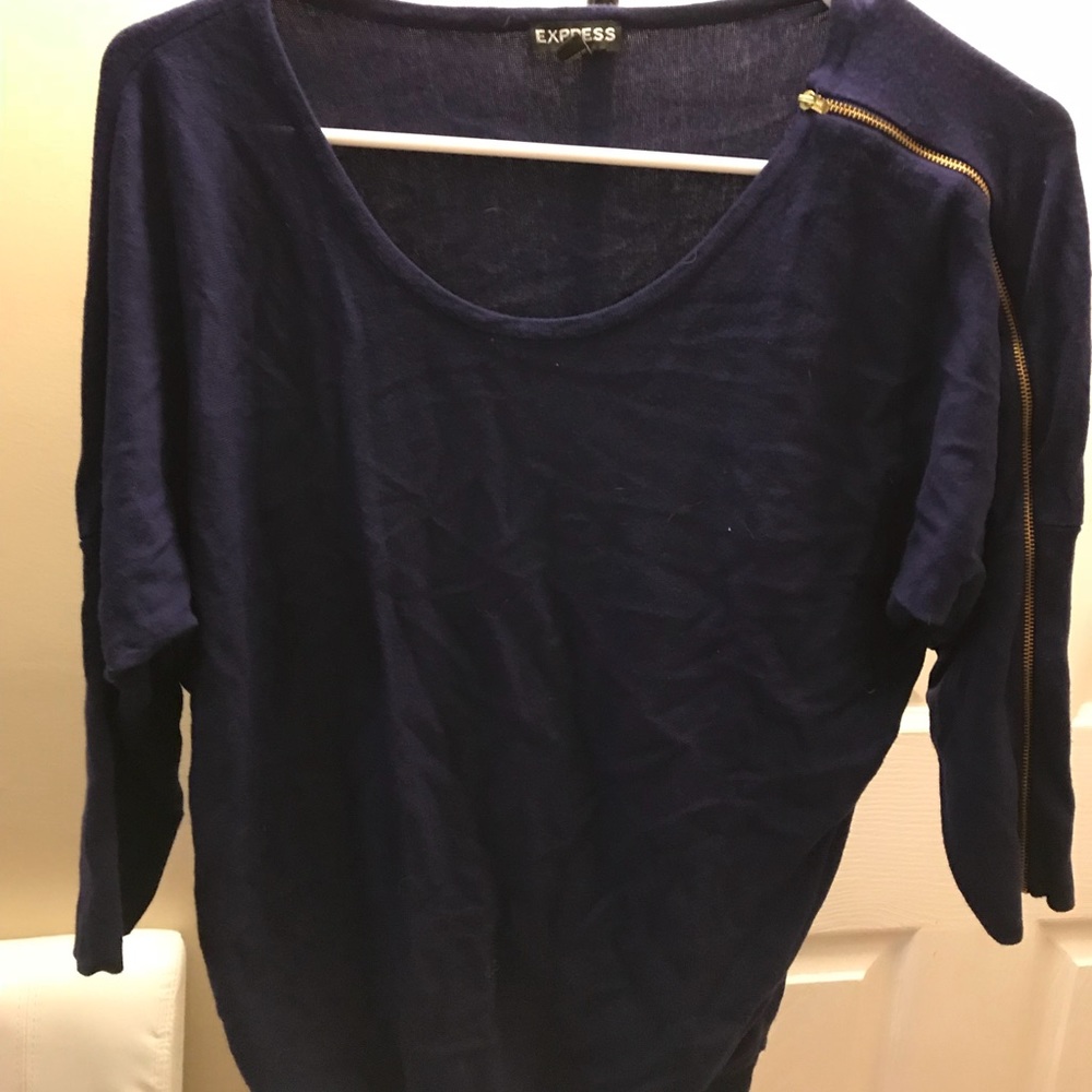 Express side zip sweater